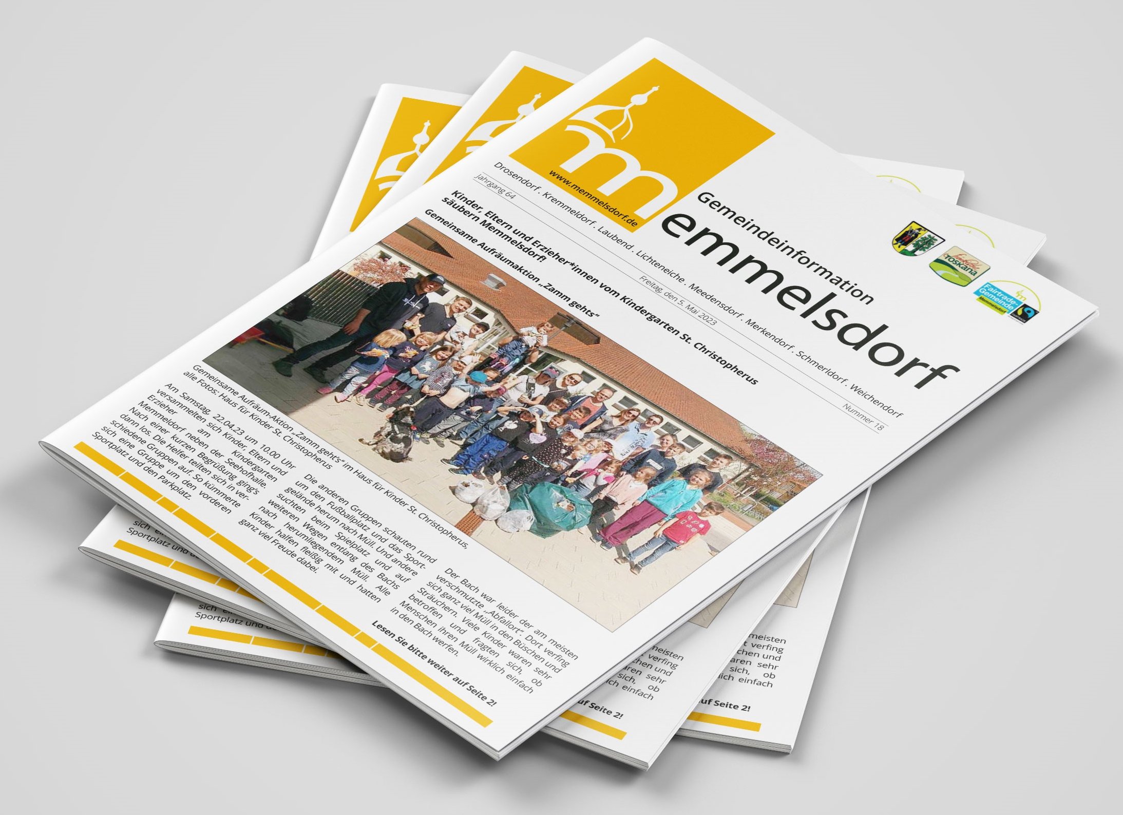 Das Mitteilungsblatt der Gemeinde Memmelsdorf erscheint wöchentlich